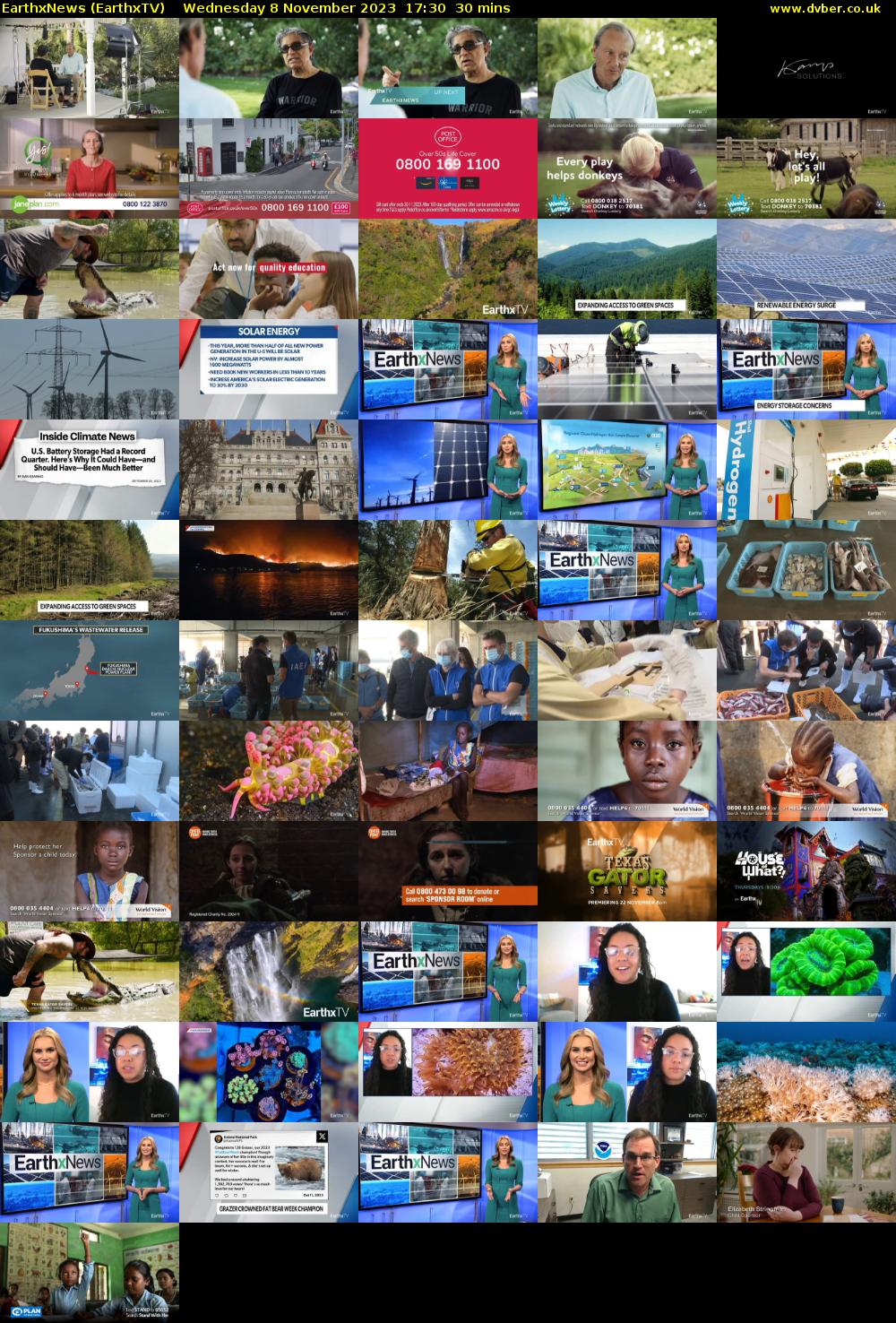 EarthxNews (EarthxTV) Wednesday 8 November 2023 17:30 - 18:00