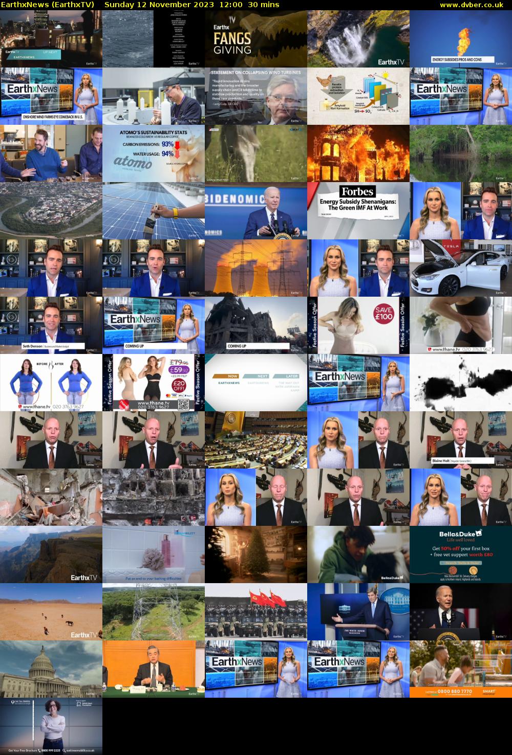 EarthxNews (EarthxTV) Sunday 12 November 2023 12:00 - 12:30