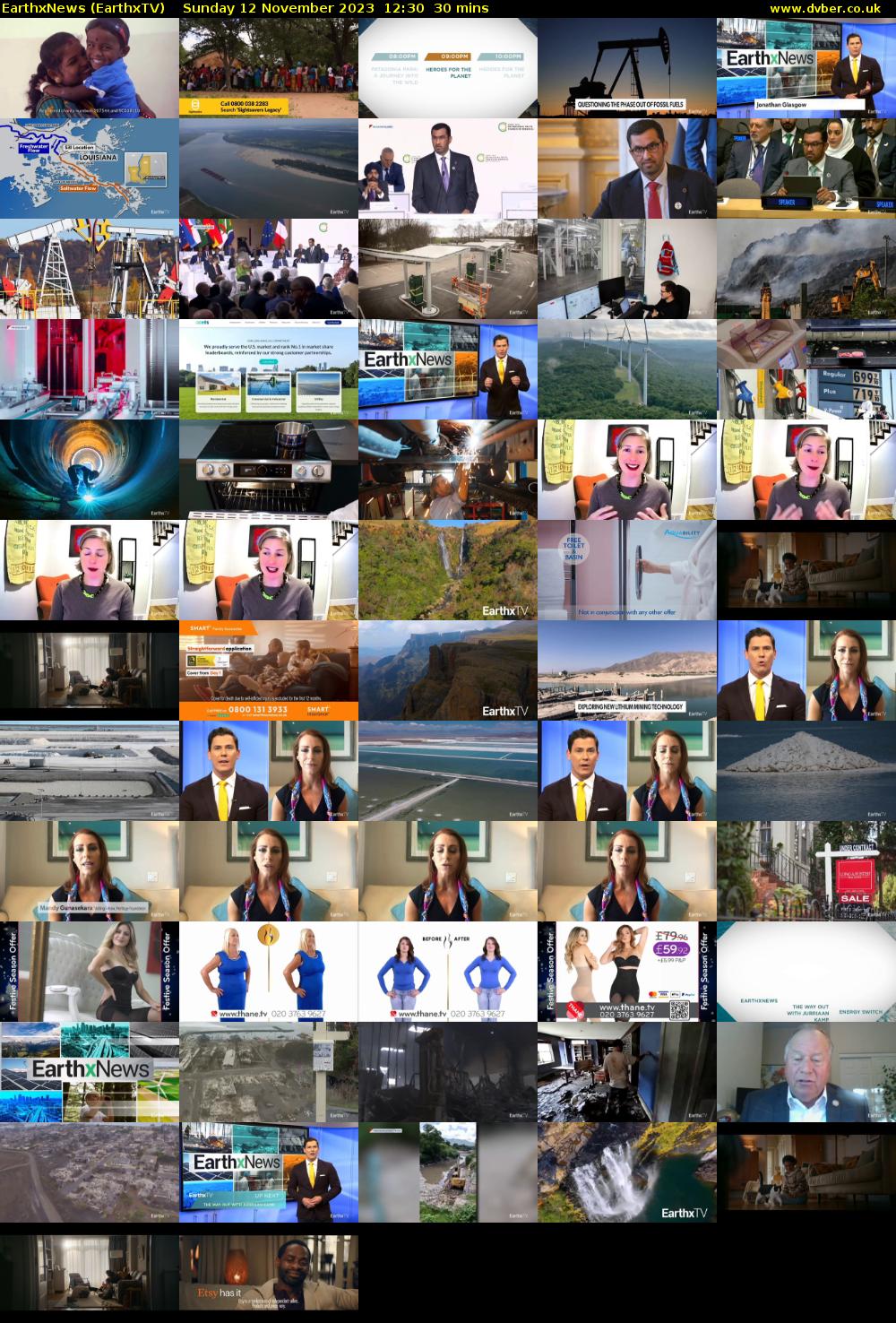 EarthxNews (EarthxTV) Sunday 12 November 2023 12:30 - 13:00