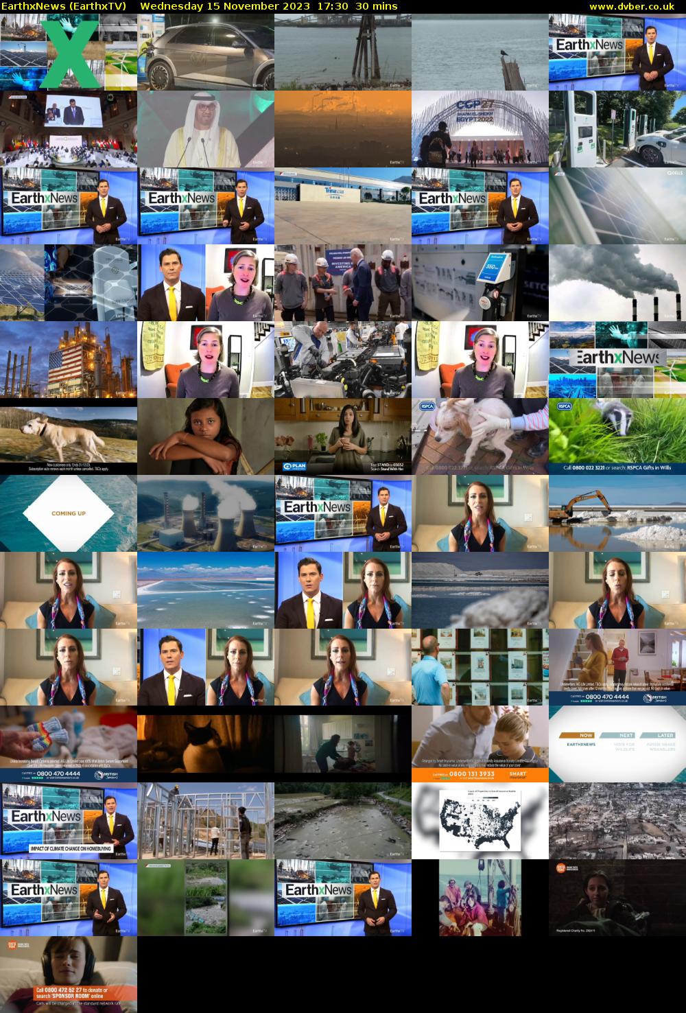EarthxNews (EarthxTV) Wednesday 15 November 2023 17:30 - 18:00
