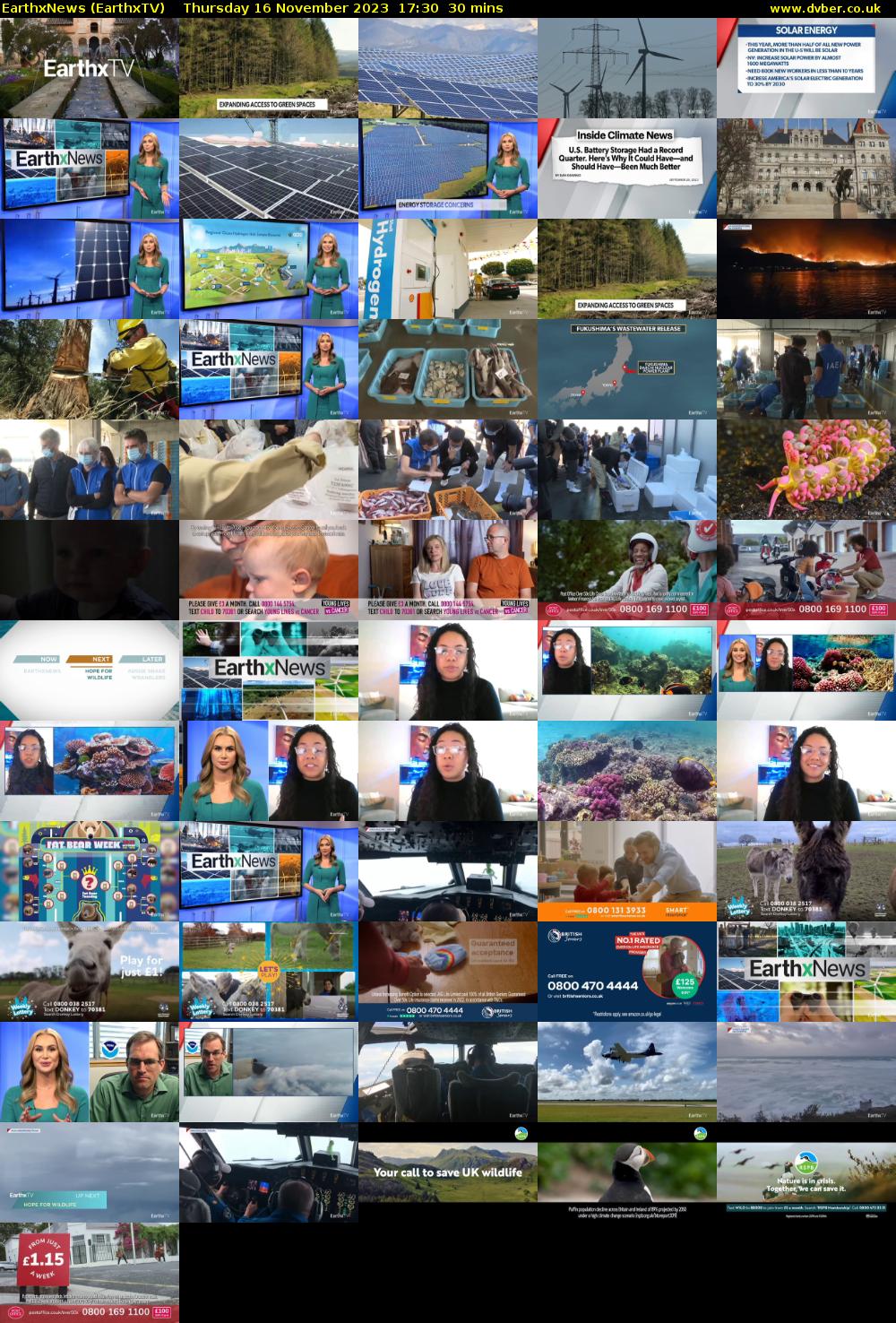 EarthxNews (EarthxTV) Thursday 16 November 2023 17:30 - 18:00