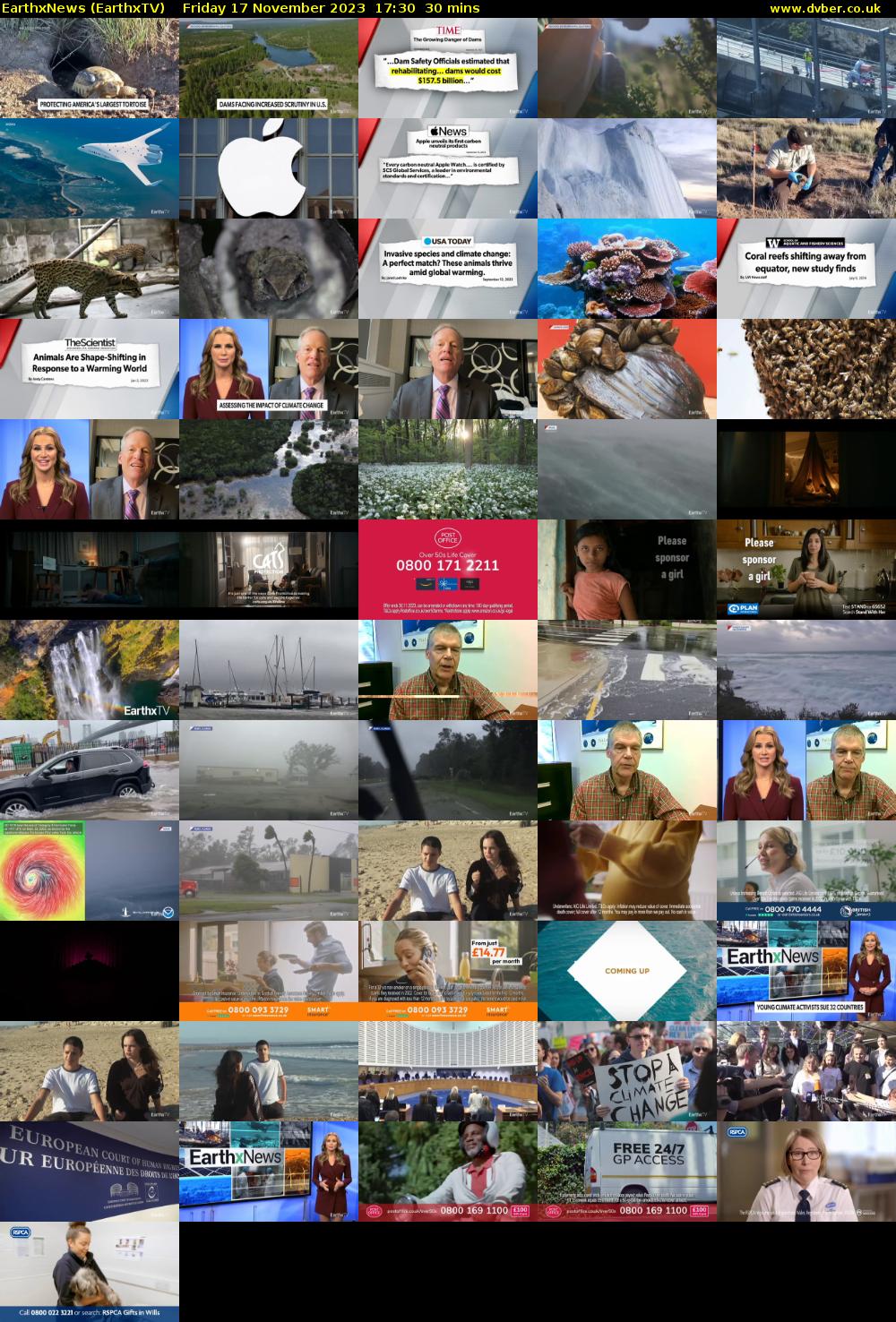 EarthxNews (EarthxTV) Friday 17 November 2023 17:30 - 18:00