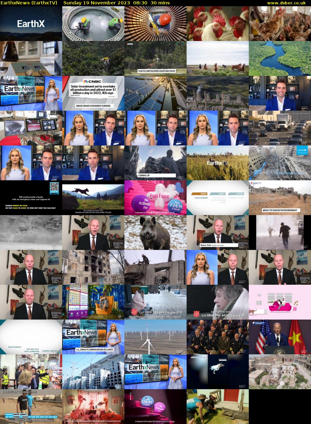 EarthxNews (EarthxTV) Sunday 19 November 2023 08:30 - 09:00