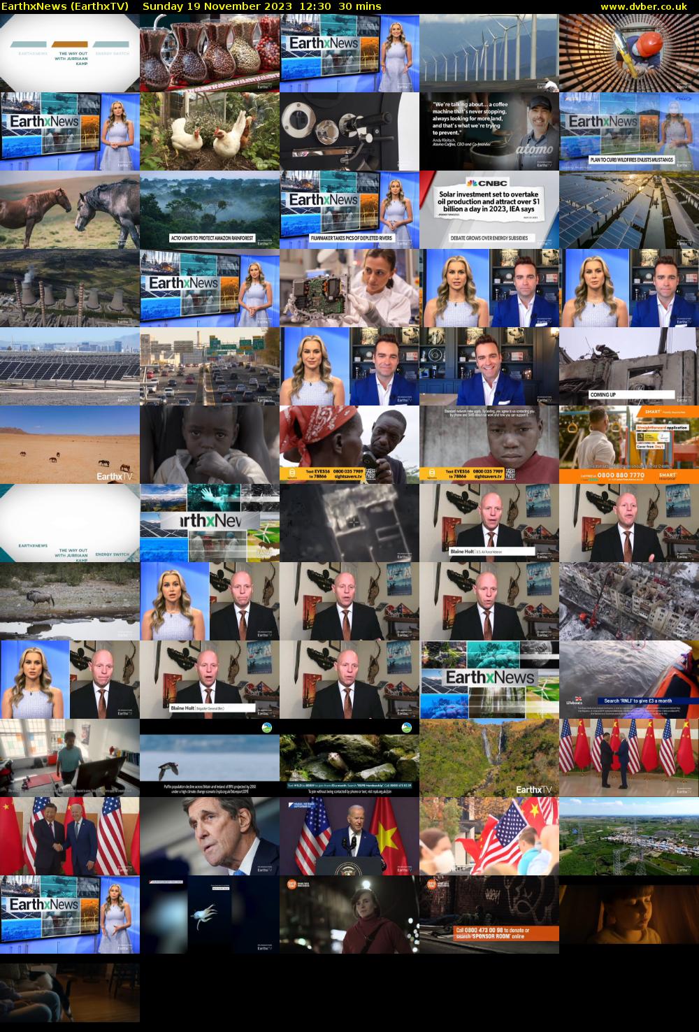 EarthxNews (EarthxTV) Sunday 19 November 2023 12:30 - 13:00
