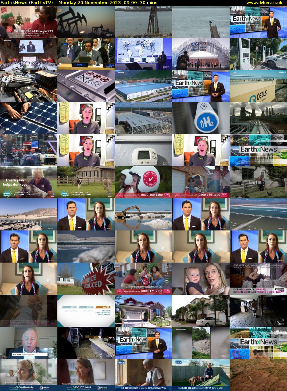 EarthxNews (EarthxTV) Monday 20 November 2023 09:00 - 09:30