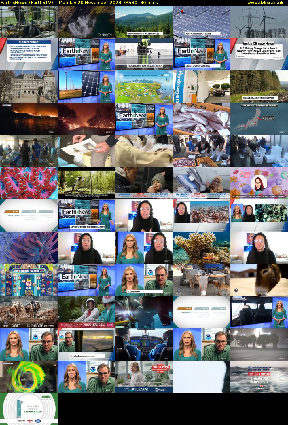 EarthxNews (EarthxTV) Monday 20 November 2023 09:30 - 10:00