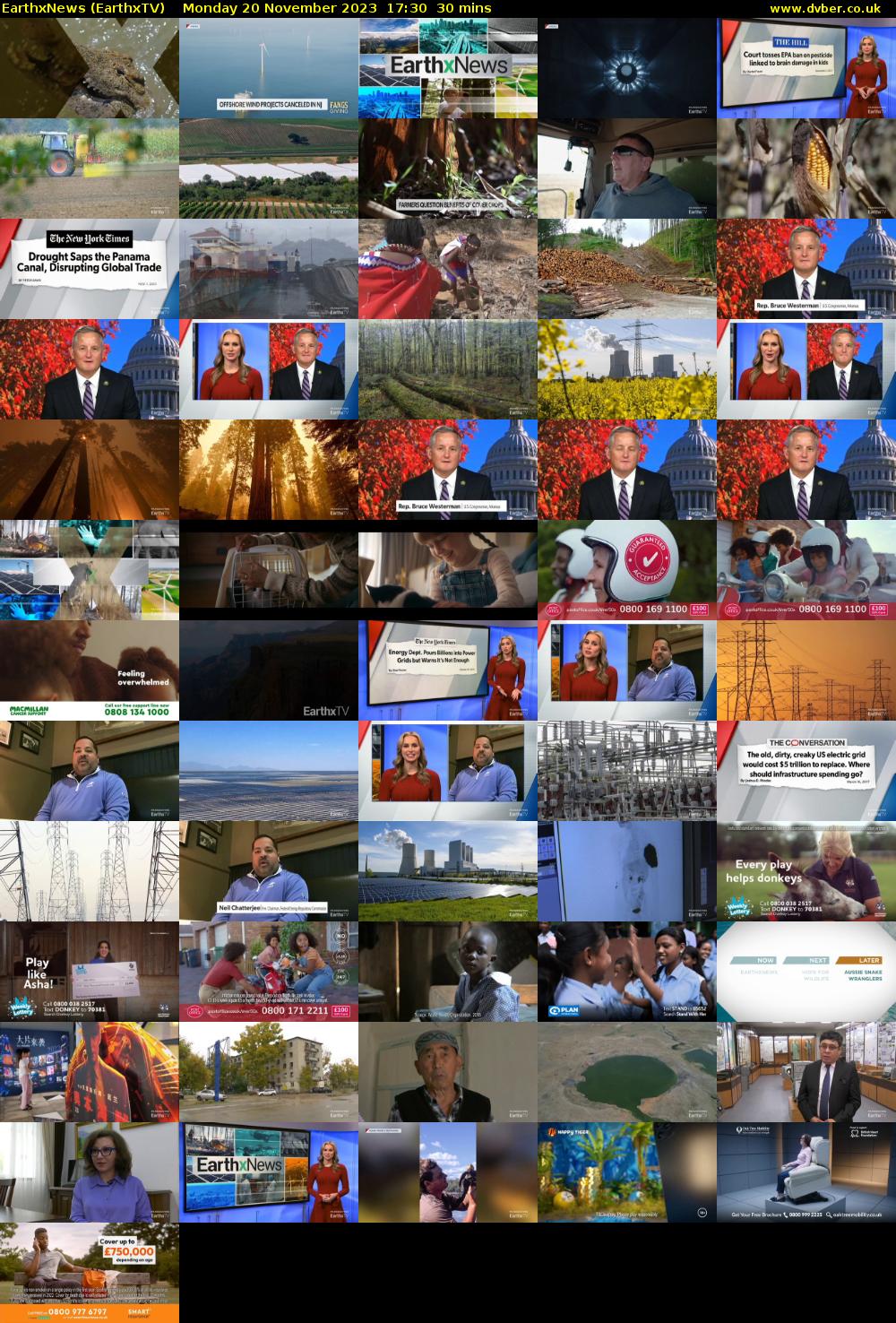 EarthxNews (EarthxTV) Monday 20 November 2023 17:30 - 18:00