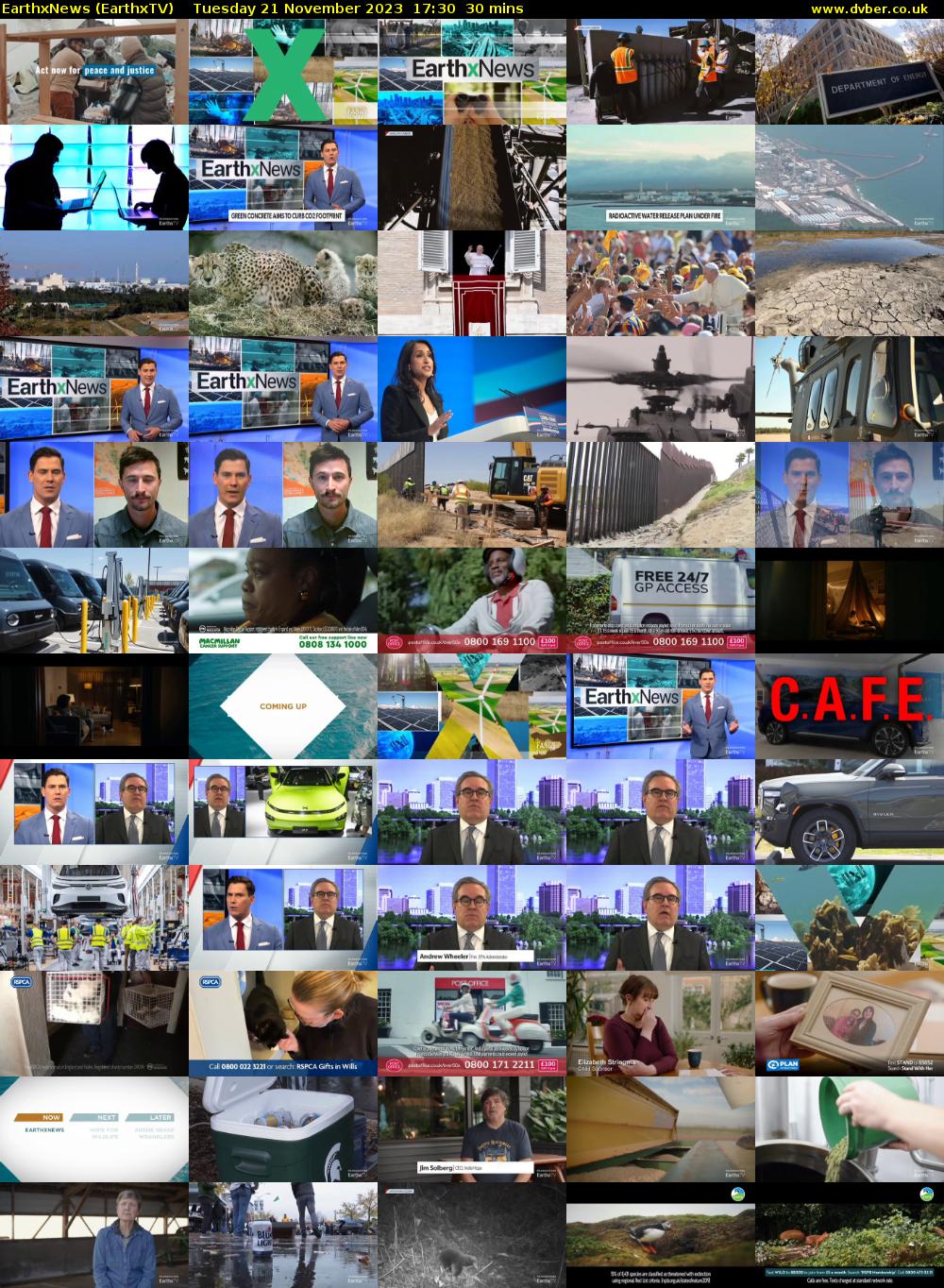 EarthxNews (EarthxTV) Tuesday 21 November 2023 17:30 - 18:00
