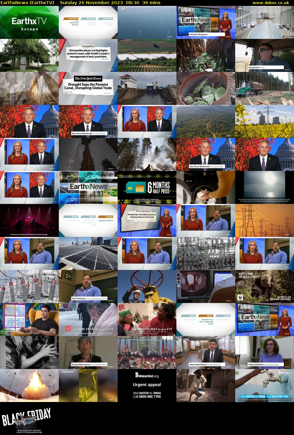 EarthxNews (EarthxTV) Sunday 26 November 2023 08:30 - 09:00