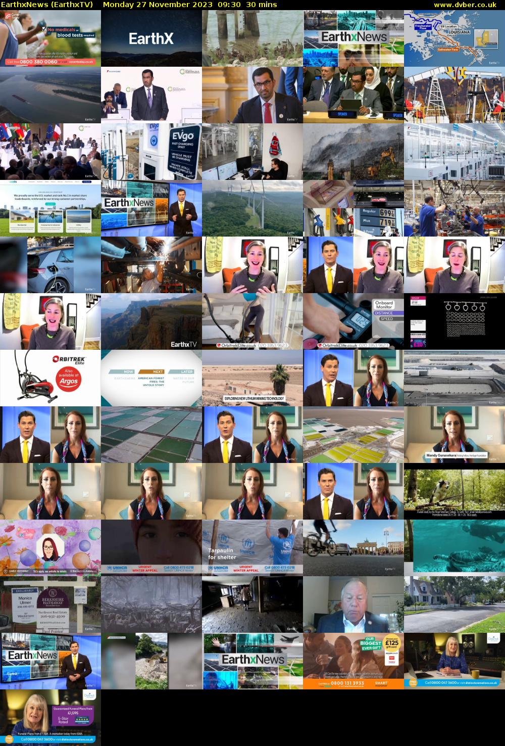 EarthxNews (EarthxTV) Monday 27 November 2023 09:30 - 10:00