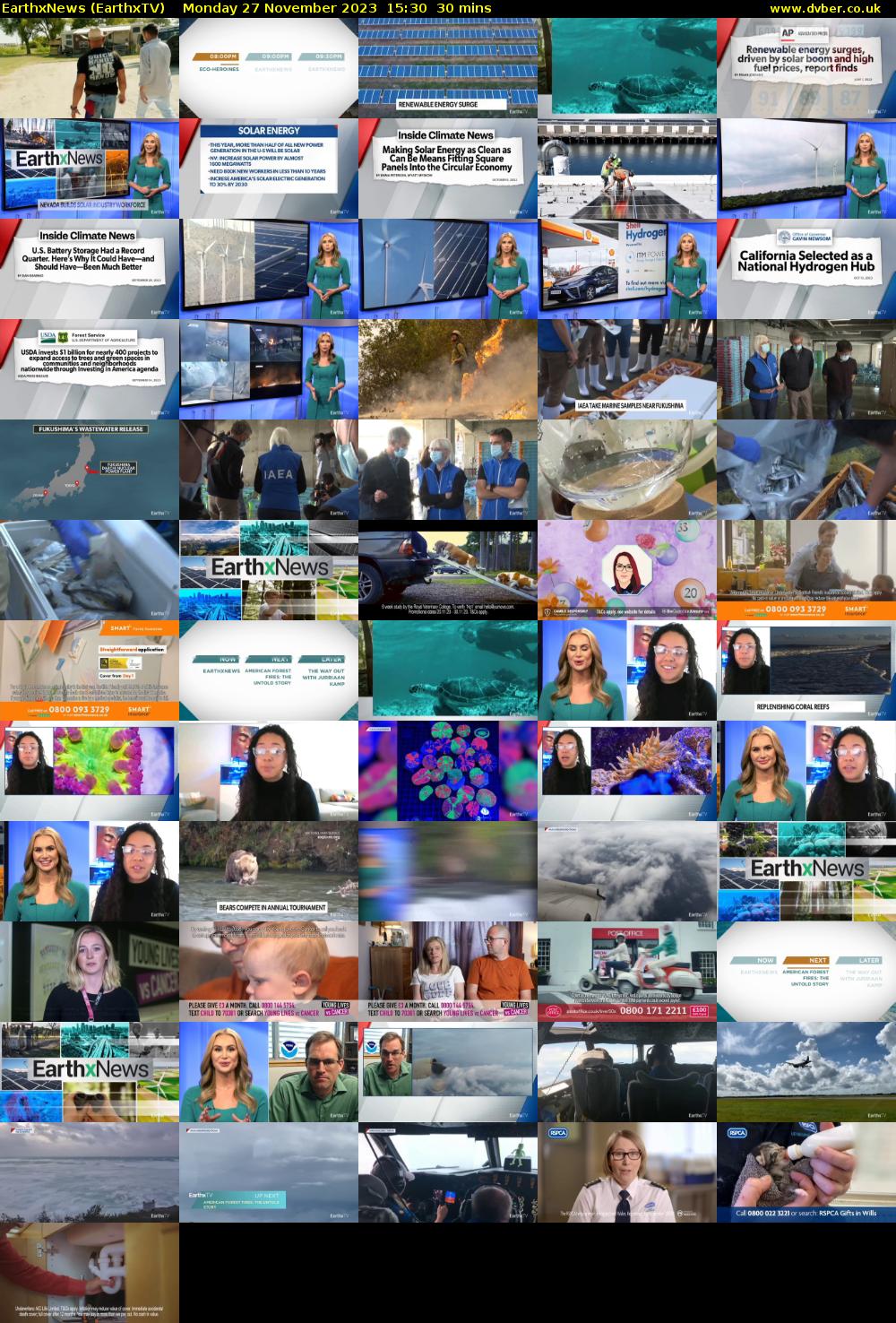 EarthxNews (EarthxTV) Monday 27 November 2023 15:30 - 16:00