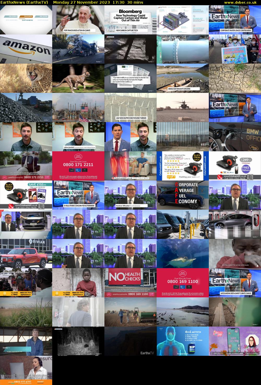 EarthxNews (EarthxTV) Monday 27 November 2023 17:30 - 18:00