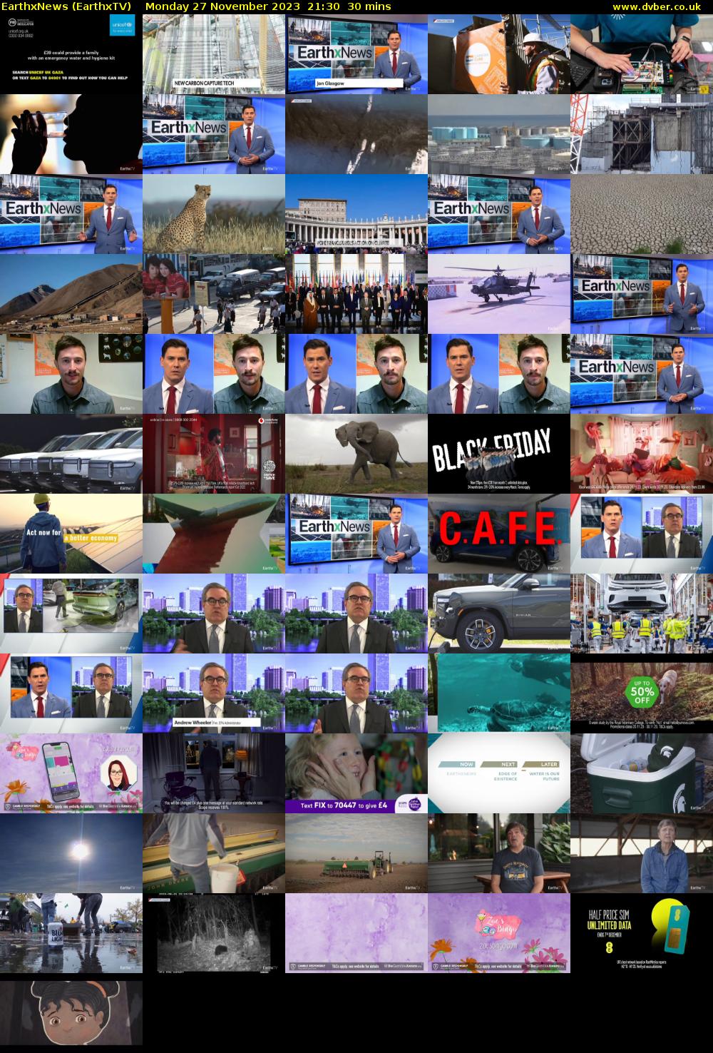 EarthxNews (EarthxTV) Monday 27 November 2023 21:30 - 22:00