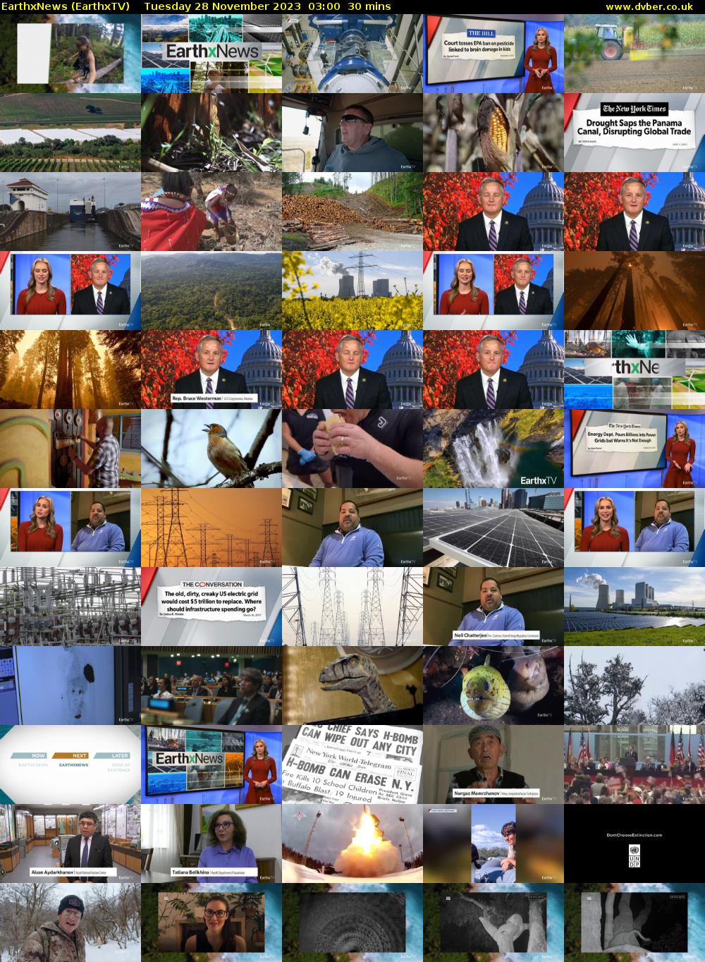 EarthxNews (EarthxTV) Tuesday 28 November 2023 03:00 - 03:30