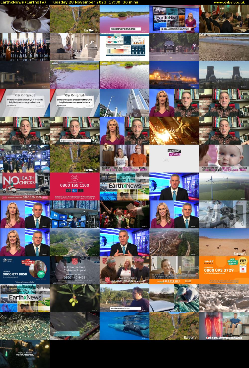 EarthxNews (EarthxTV) Tuesday 28 November 2023 17:30 - 18:00