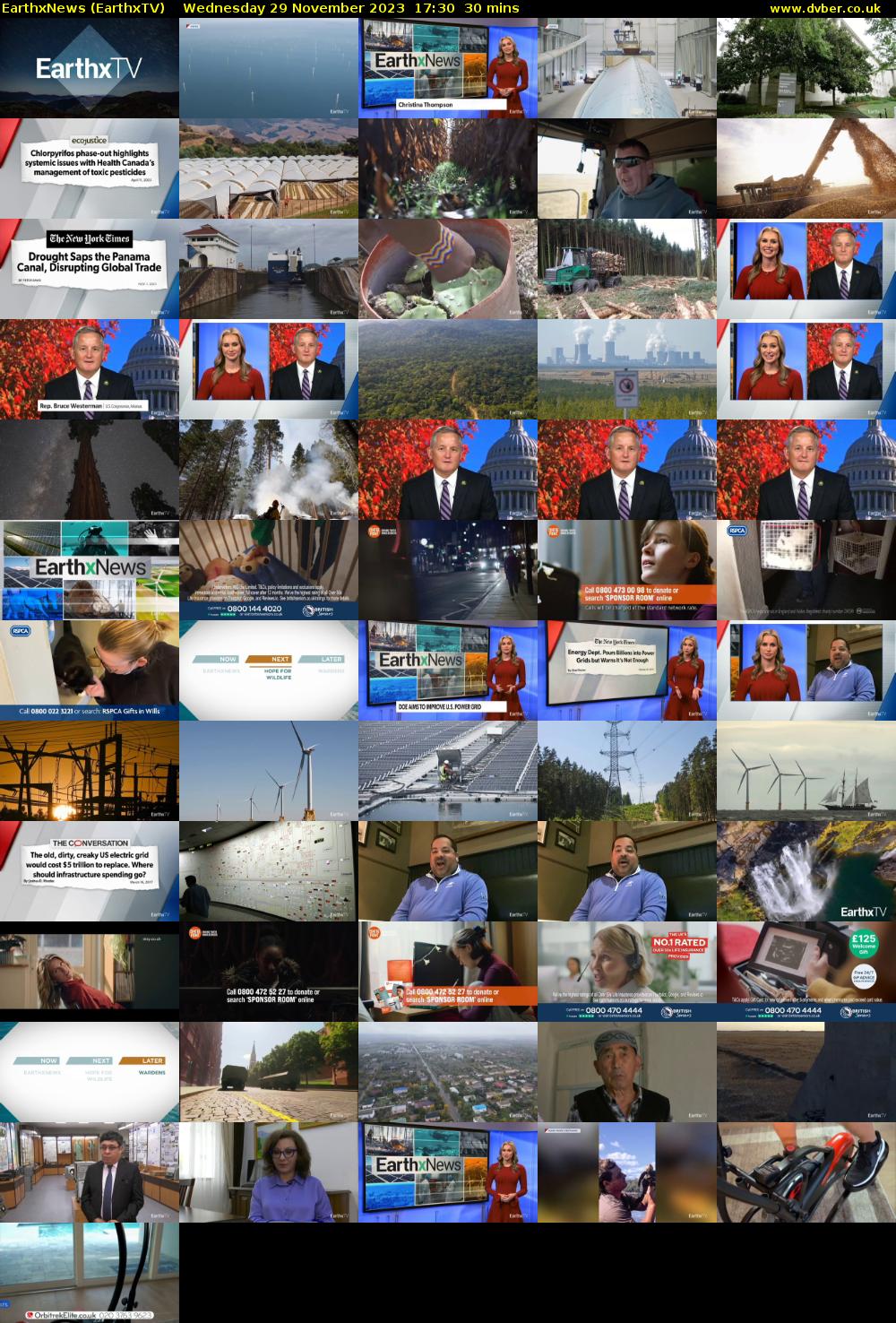EarthxNews (EarthxTV) Wednesday 29 November 2023 17:30 - 18:00