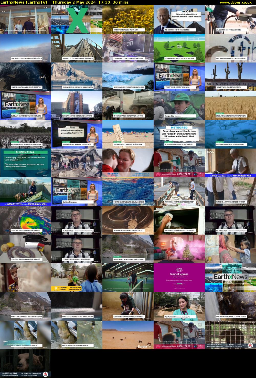 EarthxNews (EarthxTV) Thursday 2 May 2024 17:30 - 18:00