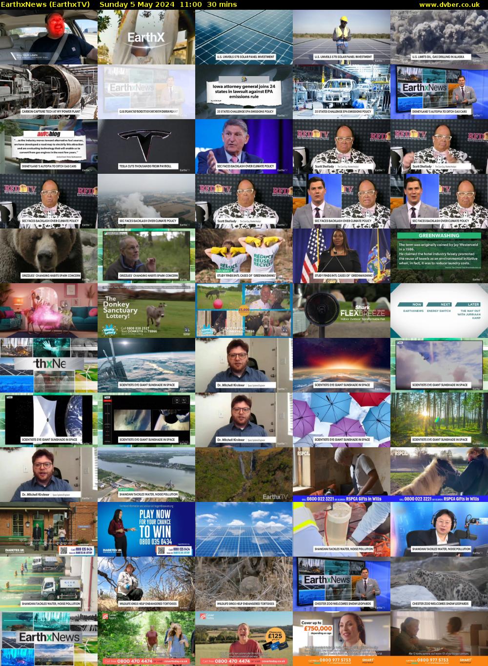 EarthxNews (EarthxTV) Sunday 5 May 2024 11:00 - 11:30