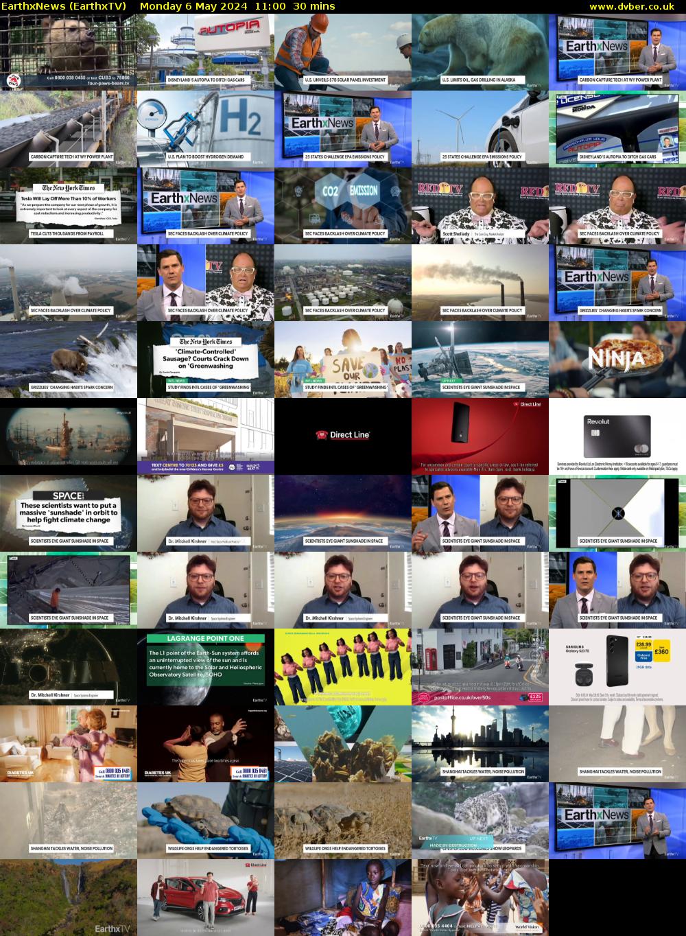 EarthxNews (EarthxTV) Monday 6 May 2024 11:00 - 11:30