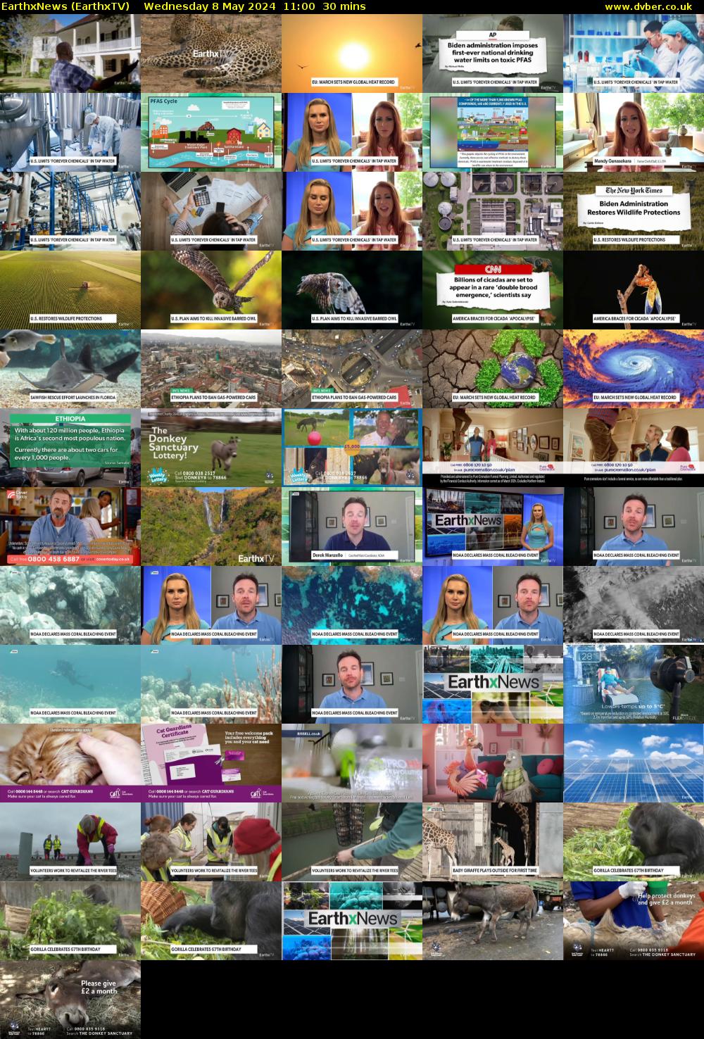 EarthxNews (EarthxTV) Wednesday 8 May 2024 11:00 - 11:30