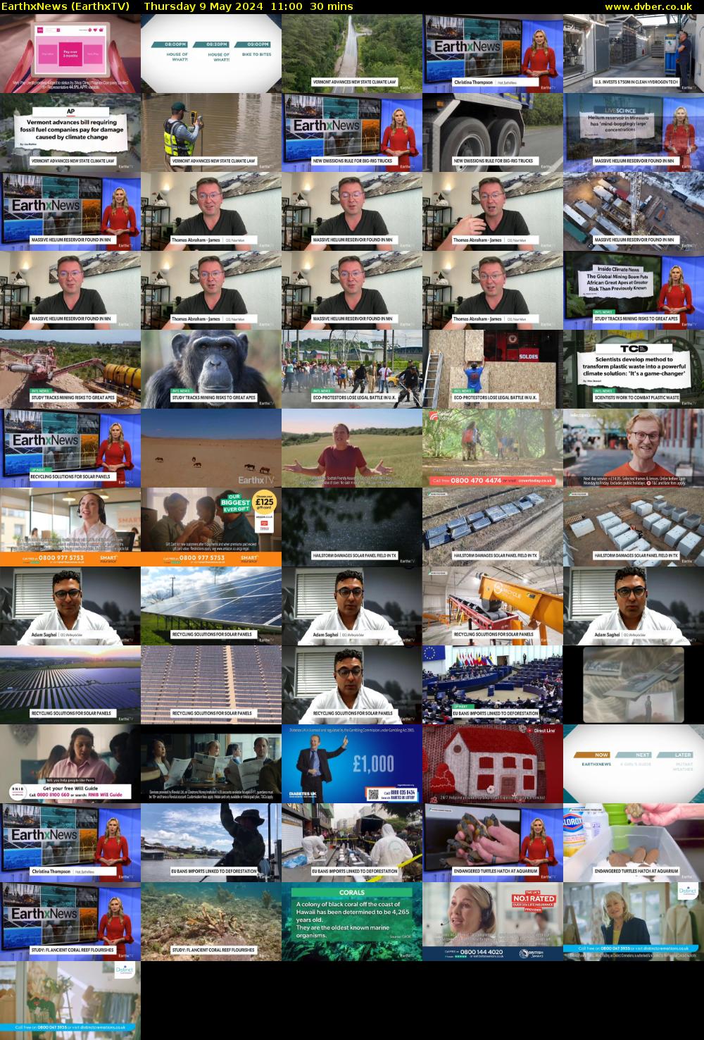 EarthxNews (EarthxTV) Thursday 9 May 2024 11:00 - 11:30