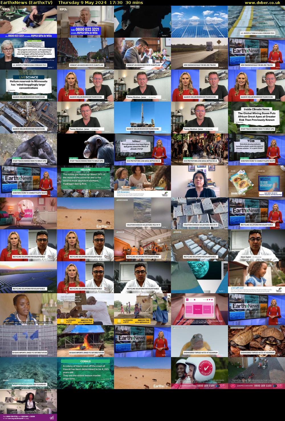 EarthxNews (EarthxTV) Thursday 9 May 2024 17:30 - 18:00