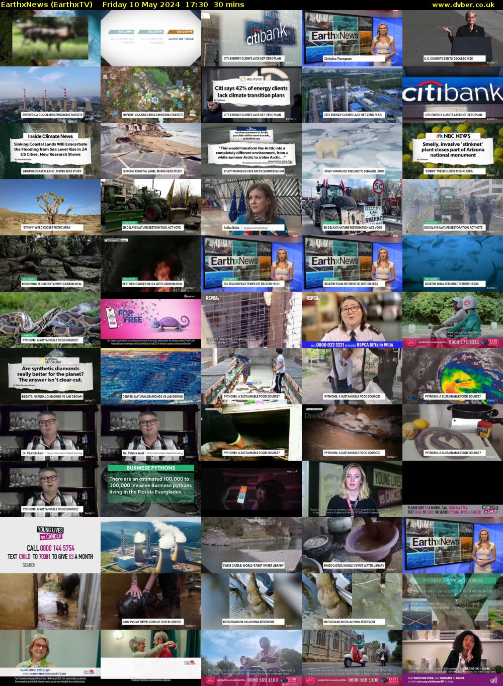 EarthxNews (EarthxTV) Friday 10 May 2024 17:30 - 18:00