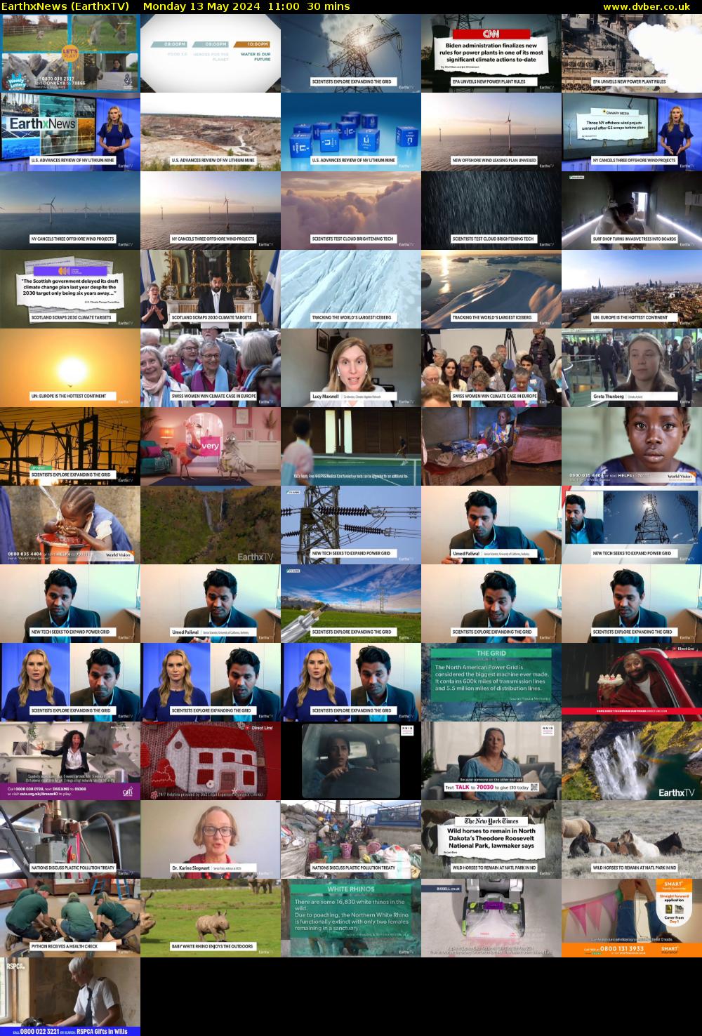 EarthxNews (EarthxTV) Monday 13 May 2024 11:00 - 11:30