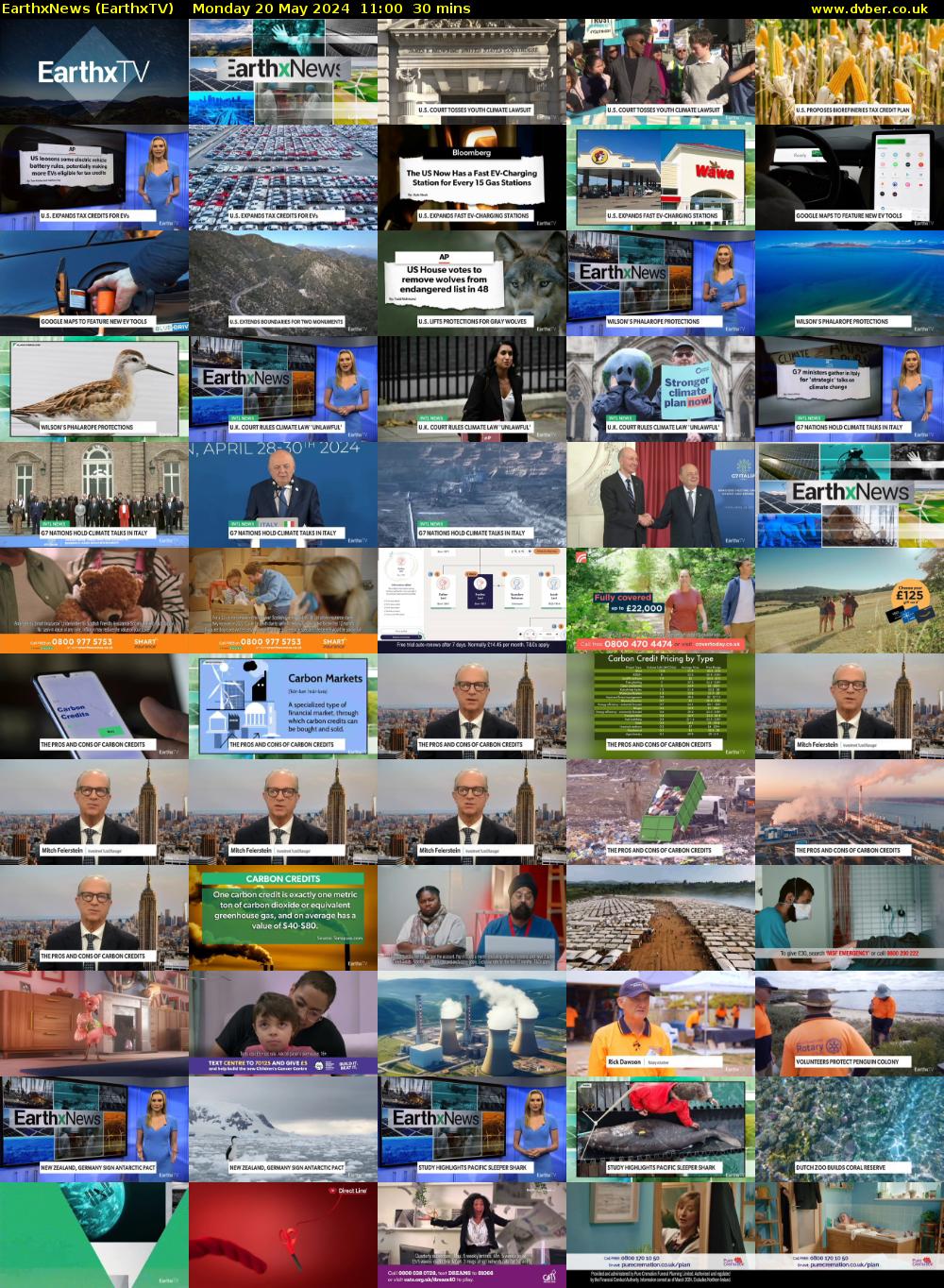 EarthxNews (EarthxTV) Monday 20 May 2024 11:00 - 11:30