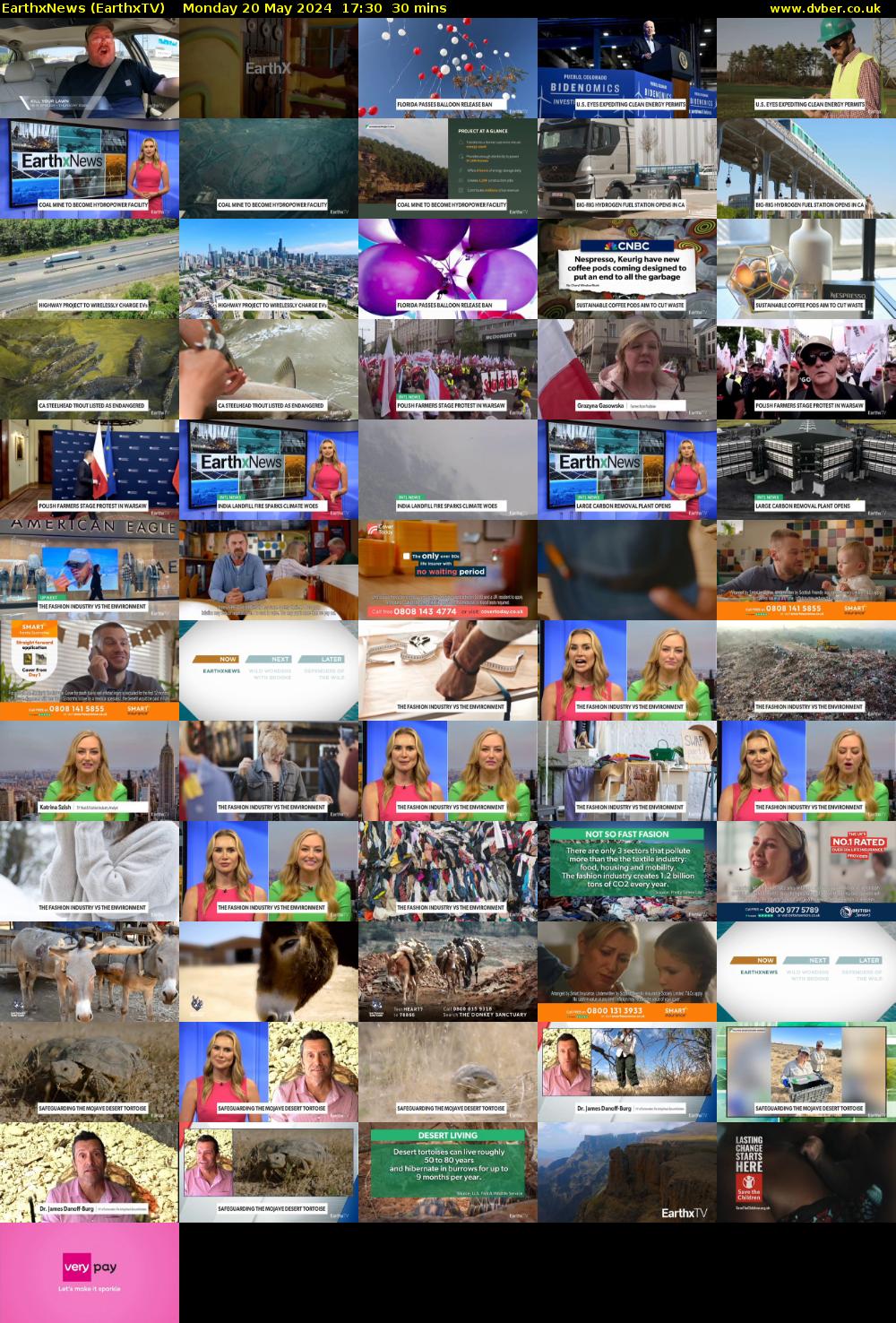 EarthxNews (EarthxTV) Monday 20 May 2024 17:30 - 18:00