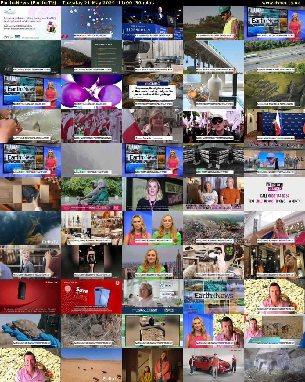 EarthxNews (EarthxTV) Tuesday 21 May 2024 11:00 - 11:30