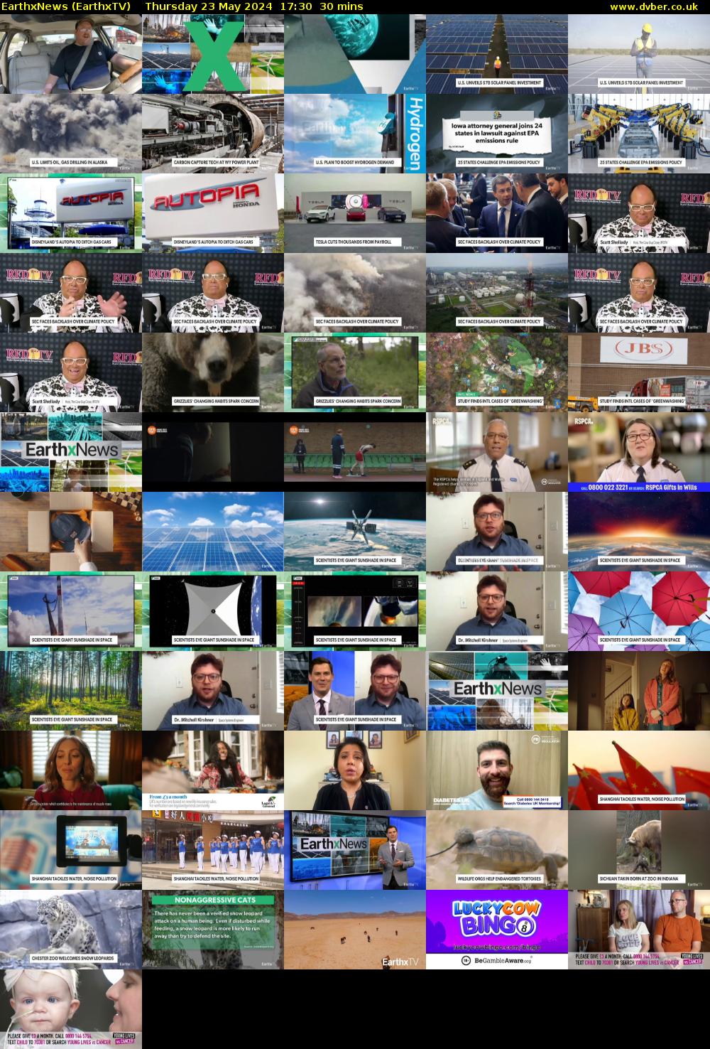 EarthxNews (EarthxTV) Thursday 23 May 2024 17:30 - 18:00