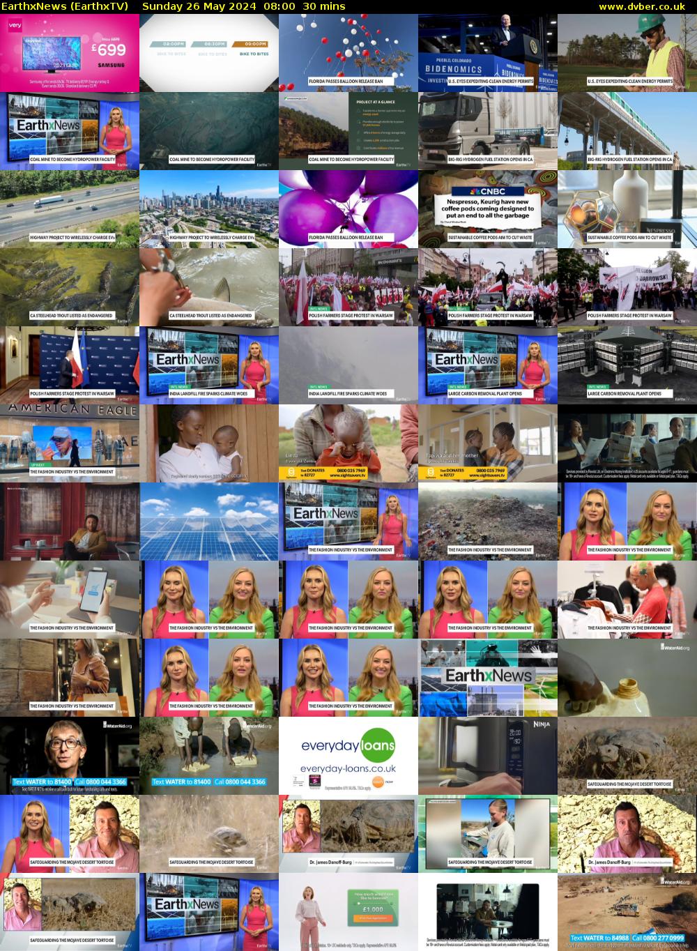 EarthxNews (EarthxTV) Sunday 26 May 2024 08:00 - 08:30