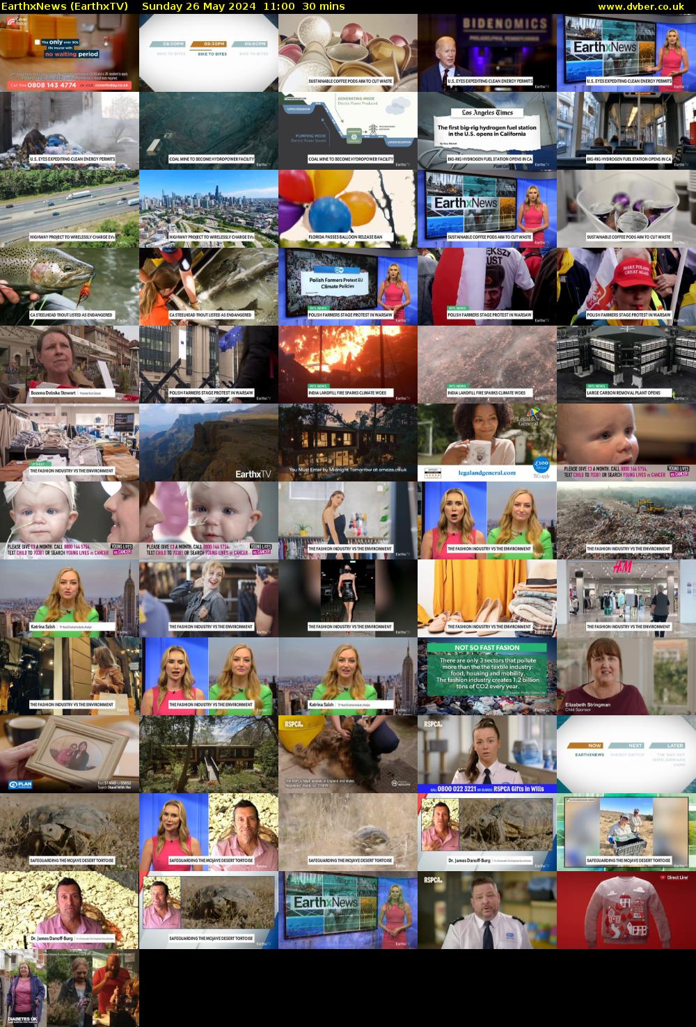 EarthxNews (EarthxTV) Sunday 26 May 2024 11:00 - 11:30