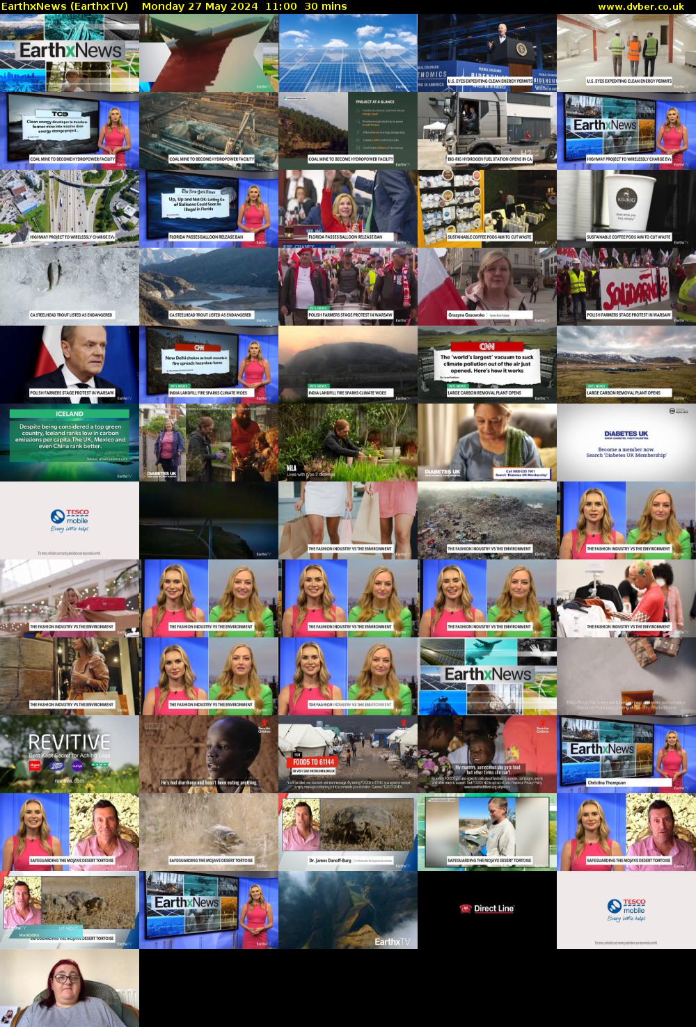 EarthxNews (EarthxTV) Monday 27 May 2024 11:00 - 11:30