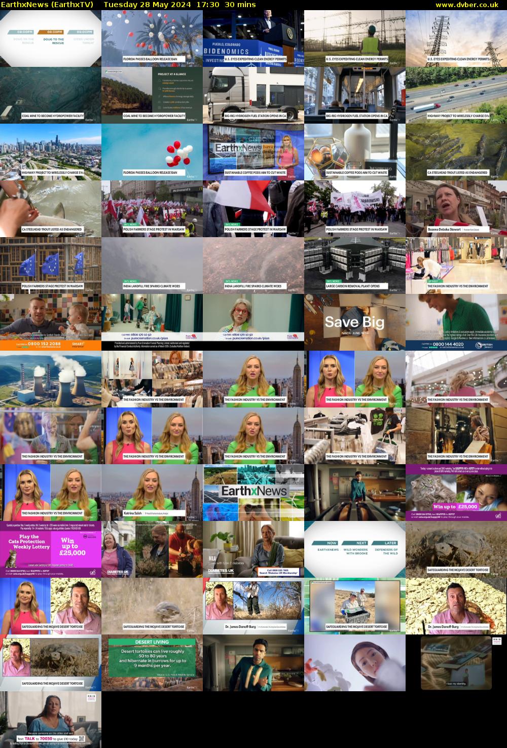 EarthxNews (EarthxTV) Tuesday 28 May 2024 17:30 - 18:00