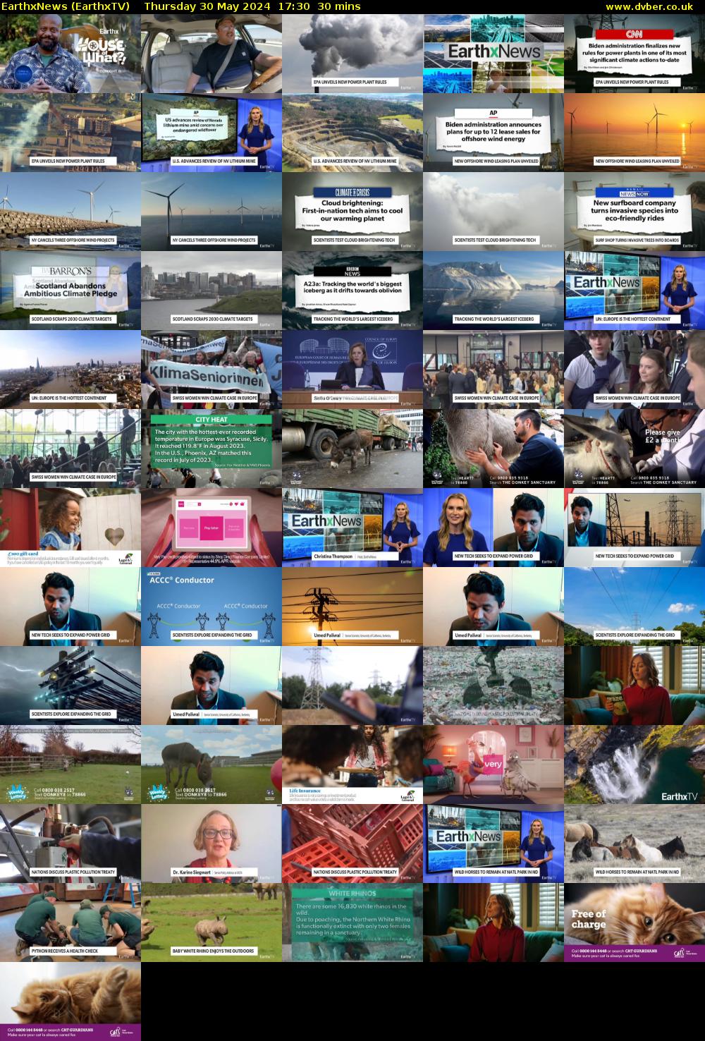 EarthxNews (EarthxTV) Thursday 30 May 2024 17:30 - 18:00