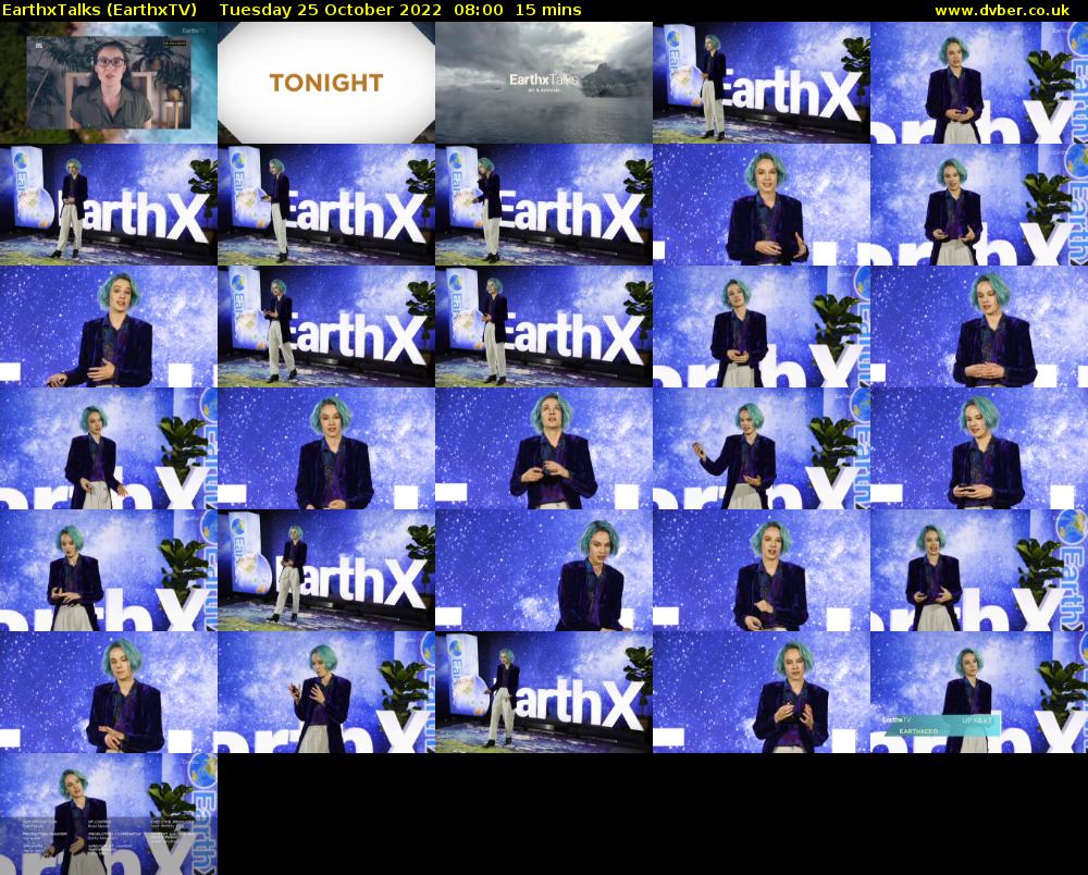 EarthxTalks (EarthxTV) Tuesday 25 October 2022 08:00 - 08:15