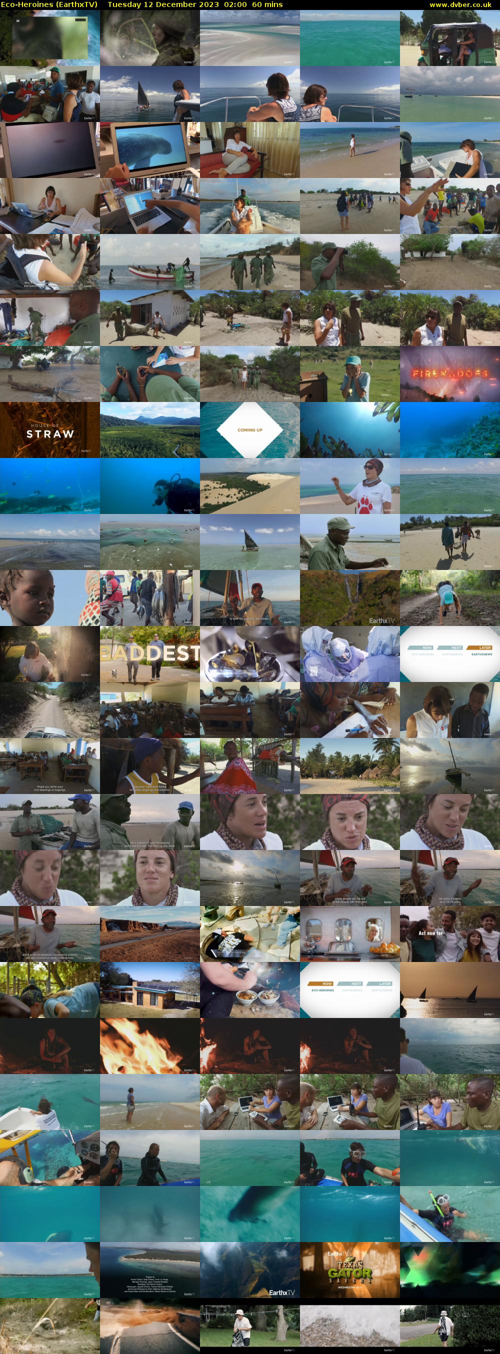 Eco-Heroines (EarthxTV) Tuesday 12 December 2023 02:00 - 03:00