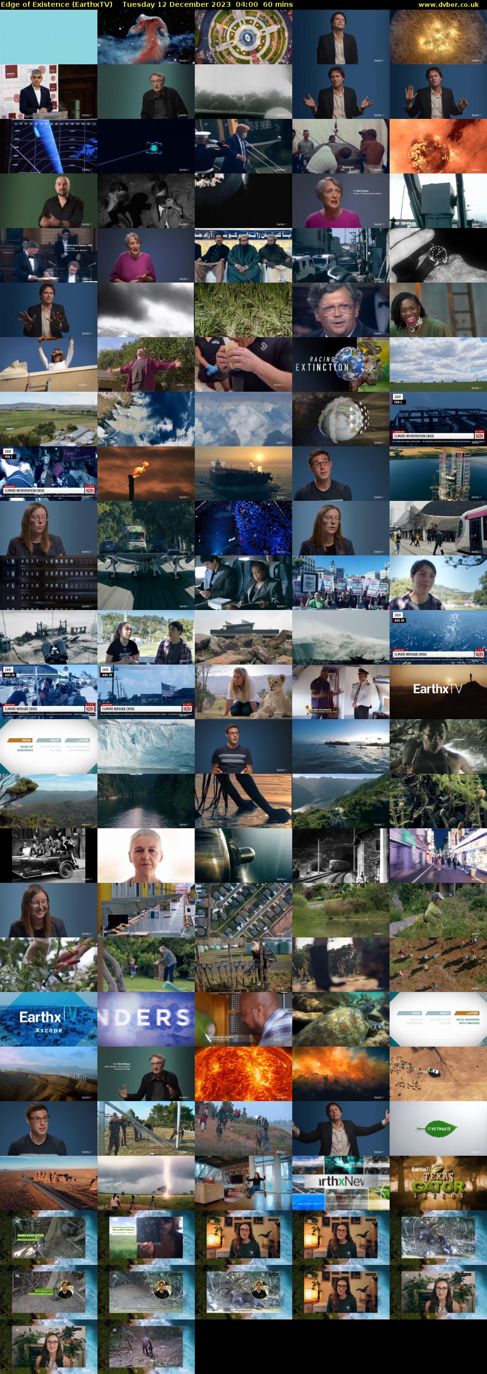 Edge of Existence (EarthxTV) Tuesday 12 December 2023 04:00 - 05:00