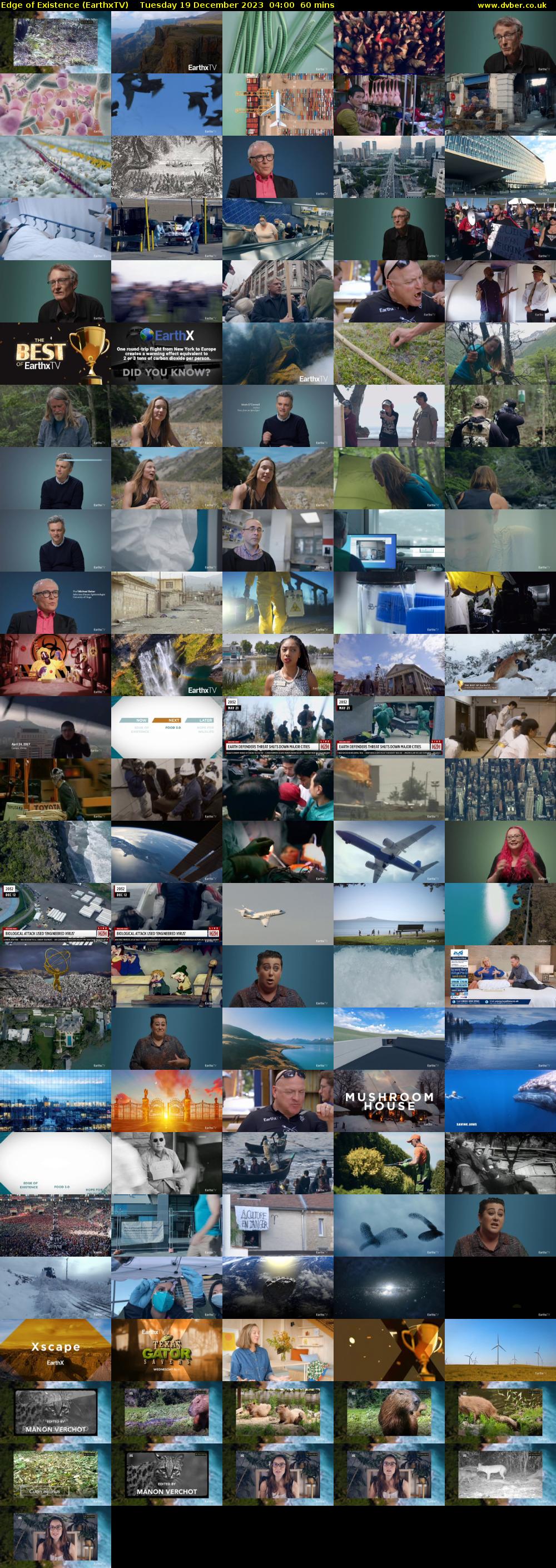 Edge of Existence (EarthxTV) Tuesday 19 December 2023 04:00 - 05:00