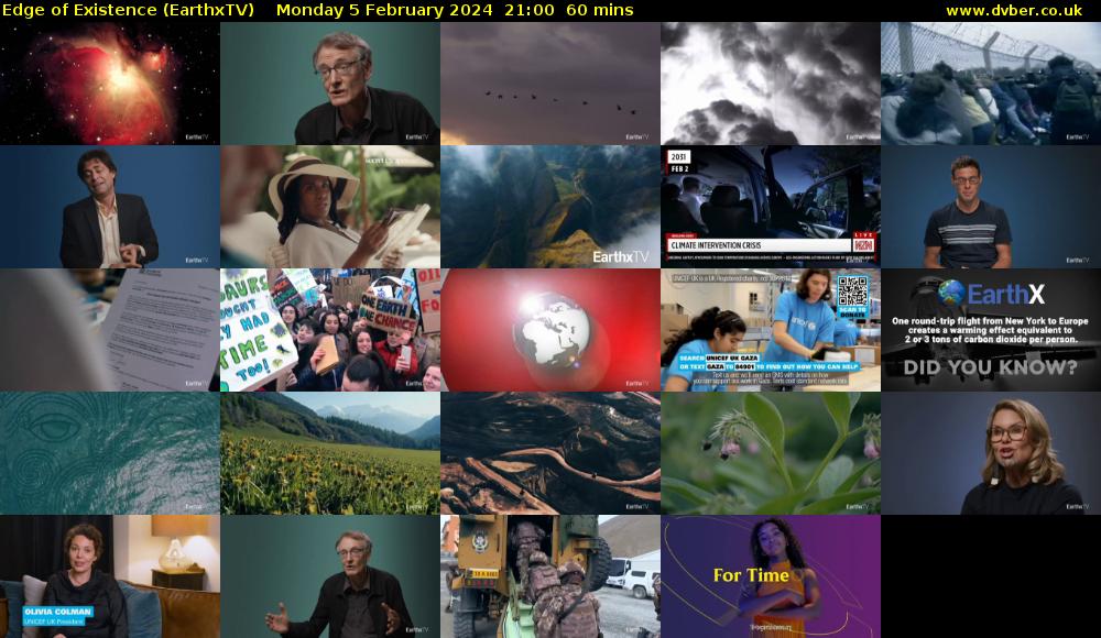 Edge of Existence (EarthxTV) Monday 5 February 2024 21:00 - 22:00