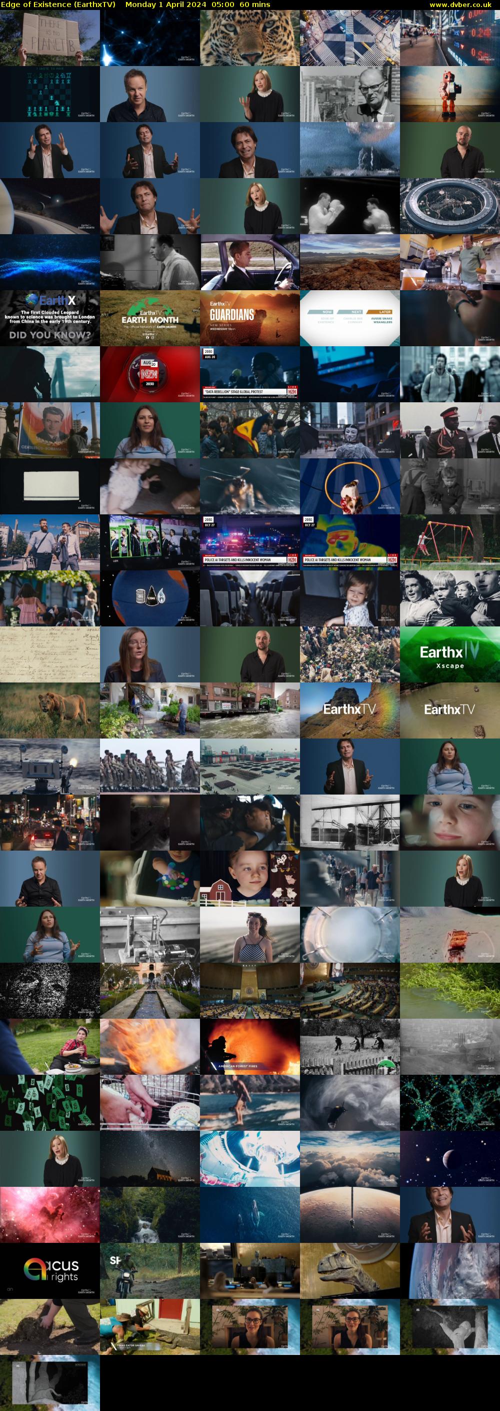 Edge of Existence (EarthxTV) Monday 1 April 2024 05:00 - 06:00
