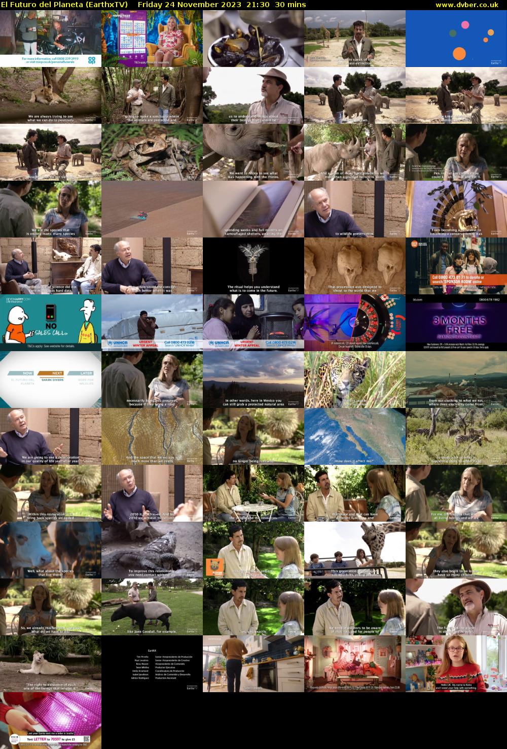 El Futuro del Planeta (EarthxTV) Friday 24 November 2023 21:30 - 22:00