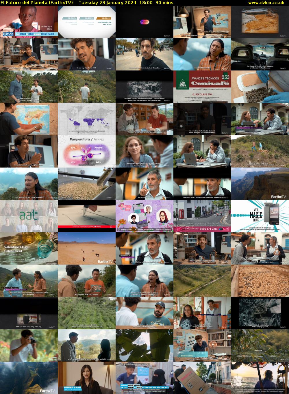 El Futuro del Planeta (EarthxTV) Tuesday 23 January 2024 18:00 - 18:30