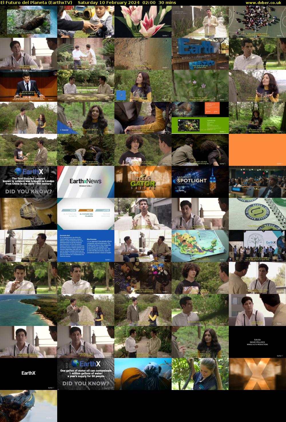 El Futuro del Planeta (EarthxTV) Saturday 10 February 2024 02:00 - 02:30