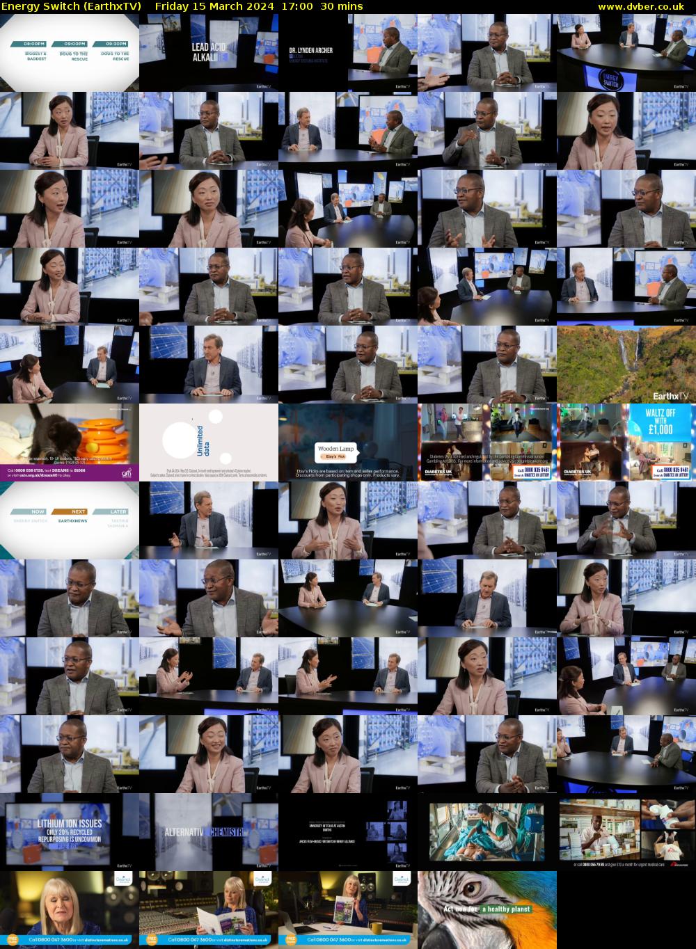 Energy Switch (EarthxTV) Friday 15 March 2024 17:00 - 17:30