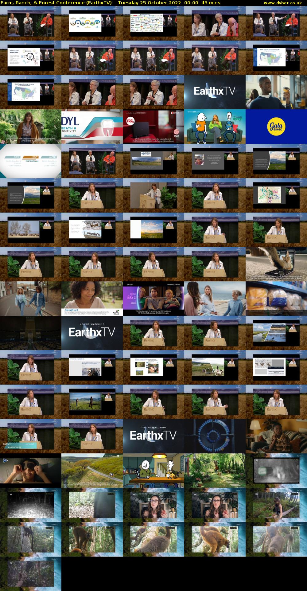 Farm, Ranch, & Forest Conference (EarthxTV) Tuesday 25 October 2022 00:00 - 00:45