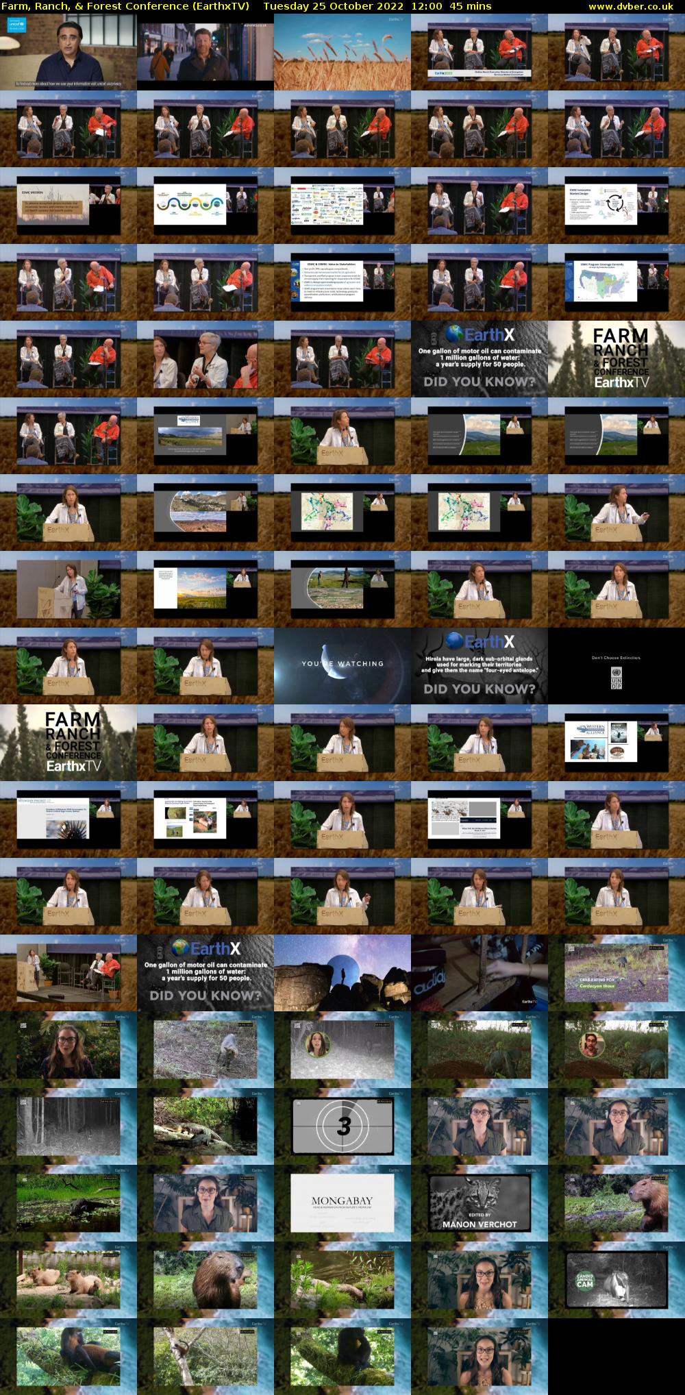 Farm, Ranch, & Forest Conference (EarthxTV) Tuesday 25 October 2022 12:00 - 12:45
