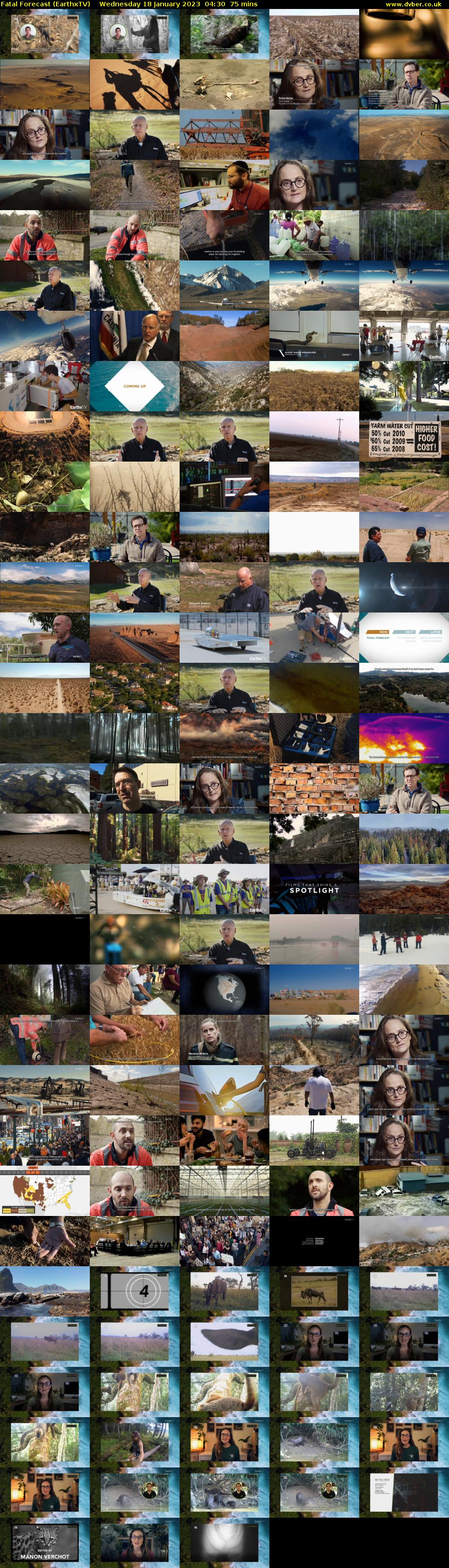 Fatal Forecast (EarthxTV) Wednesday 18 January 2023 04:30 - 05:45